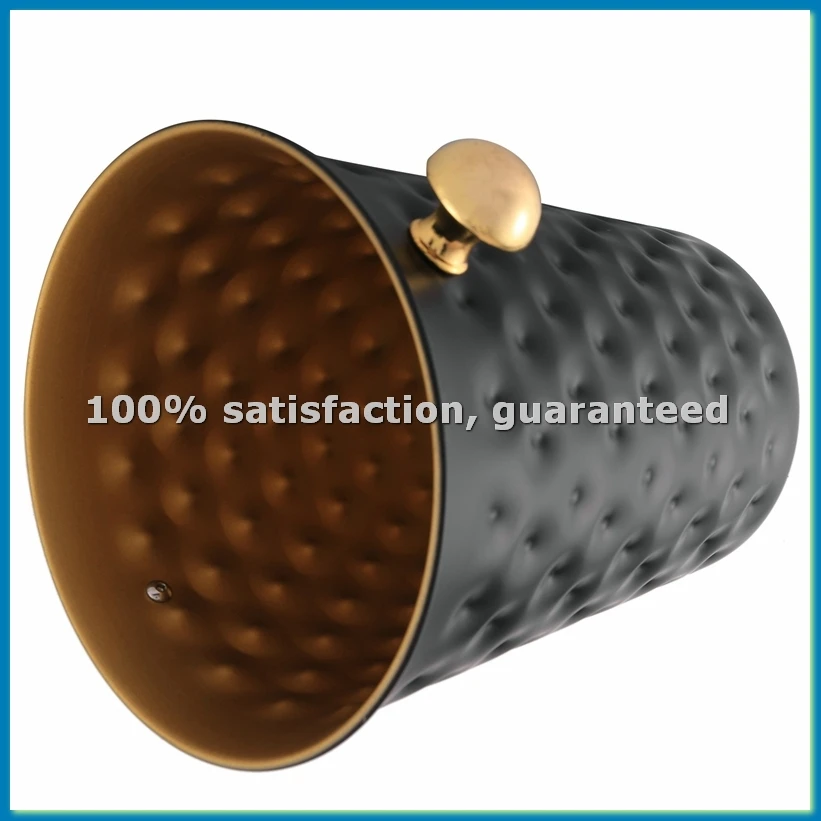 

Ведерко для льда из нержавеющей стали с эффектом ковки, для вина и шампанского, для дома, отелей, KTV, черное - AT35