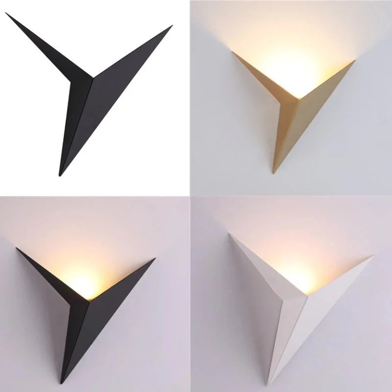 Nordic Black Paper Crane Wall Lamp Iron Art Lamp Simple Personalized Modern Restaurant Living Room Bedroom Study Decoration Lamp