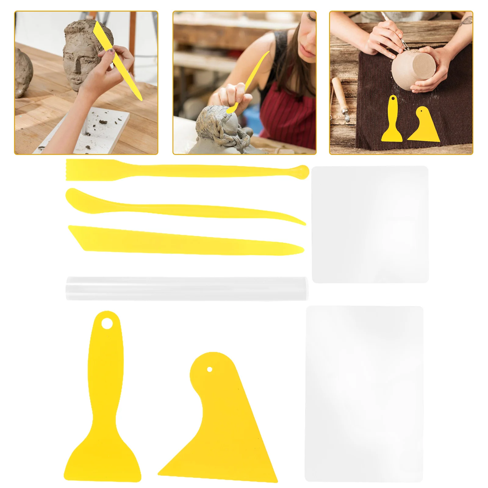 

1Set Clay Sculpting Tools Kit Polymer Craft Tools Strong Firm Easy to Clean and Store Pottery Tool Kit Clay Carving Tool