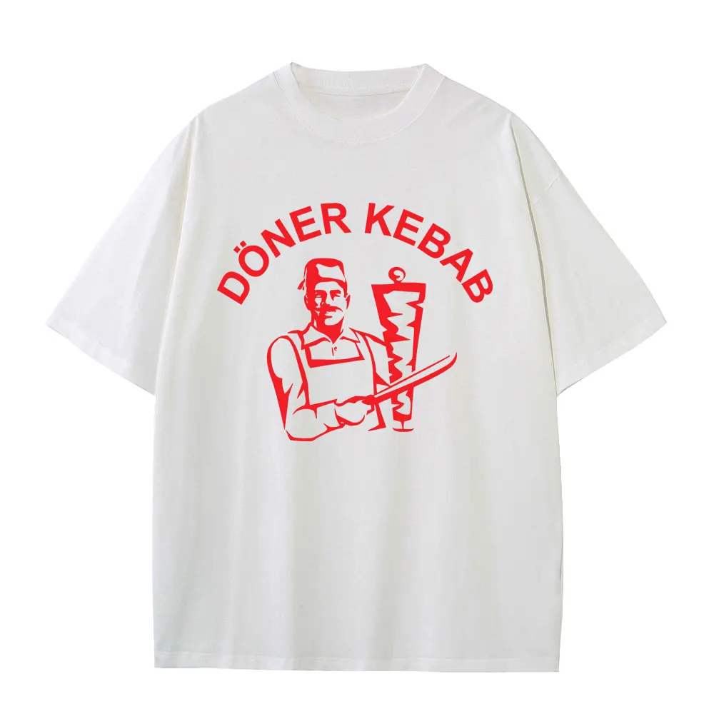 

Funny Doner Kebab Graphic T Shirt Men Women Cotton Oversized T-shirt Men's Fashion Casual Vintage Short Sleeve Tees Streetwear