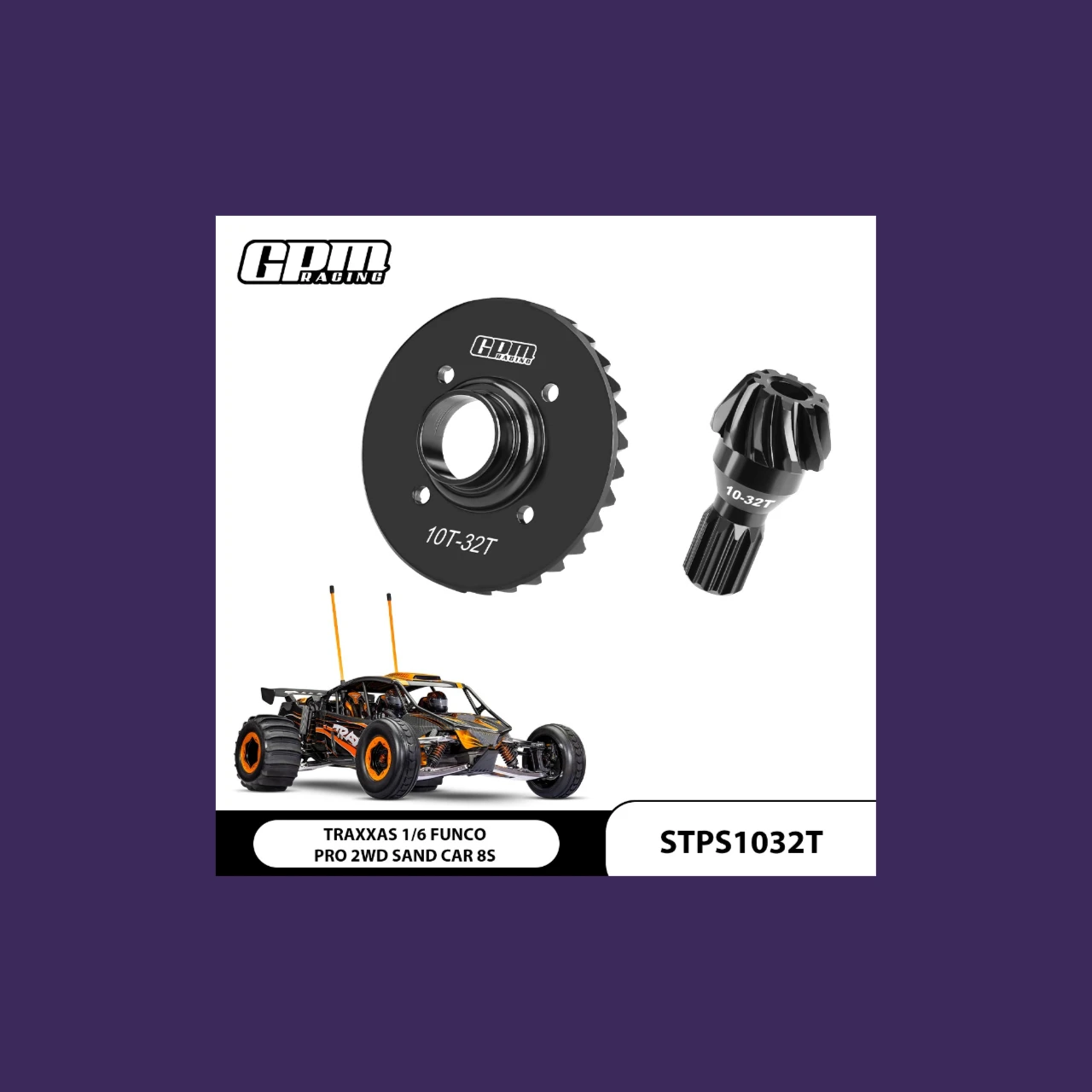 

20CrMnTi Steel 32/10T Rear Diffs Gear Set TRAXXAS 1/6 Funco Pro Sand 8S