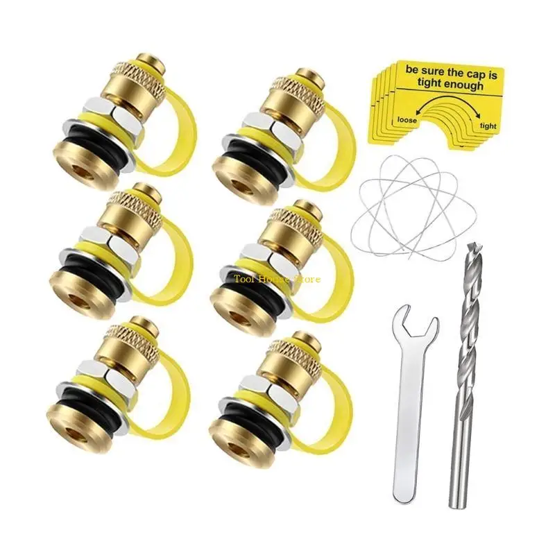 

Leak Proof Brasses Air Vent Cap And Protective Screw Top Automotive Vent Cap Replacements For Gases Container