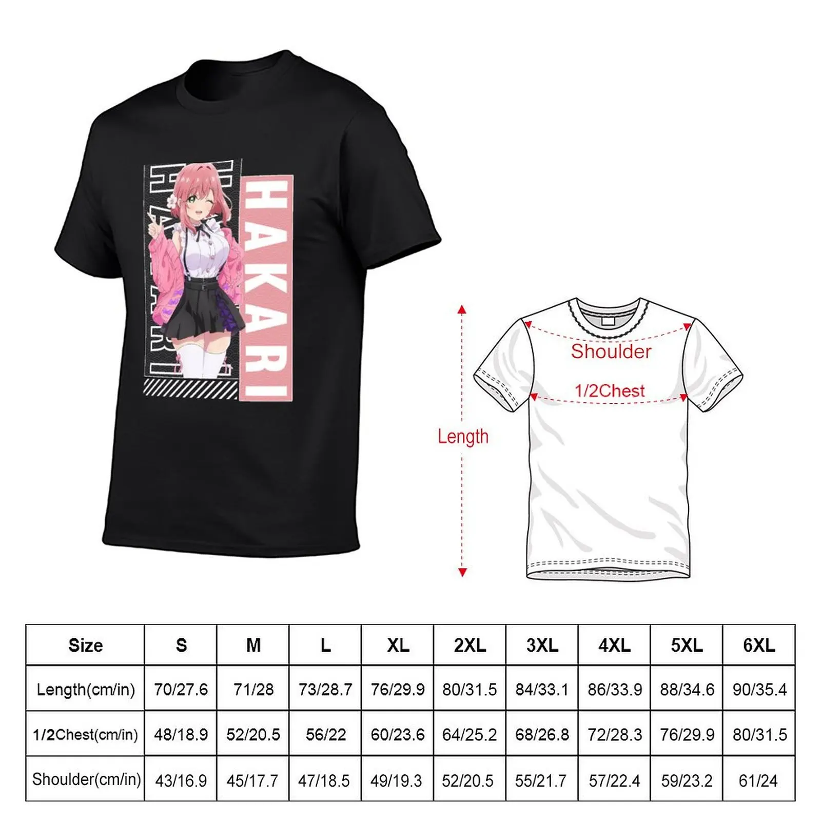 Hakari はかり The 100 Girlfriends Who Really Love You Hyakkano T-Shirt cute clothes street wear oversized t shirts for men