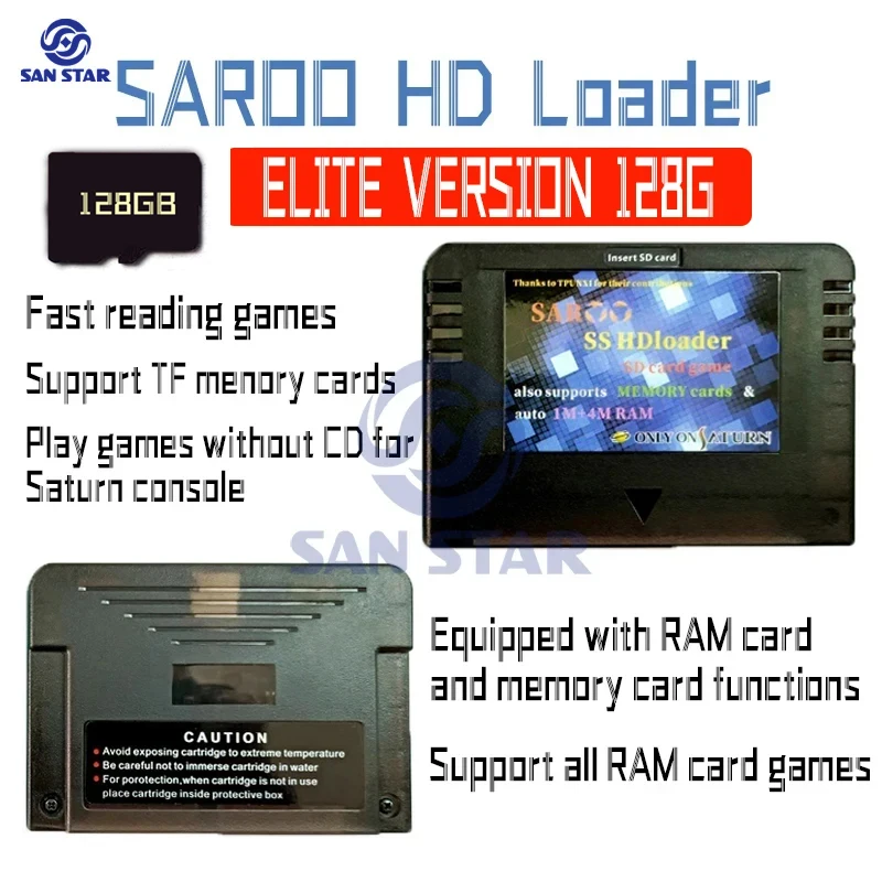 NONE Neueste 0,7 Firmware SEGA Saturn SAROO SS Konsole HDLoader Schnelle Lesung Game Reader TF/SD Karte Direkte Lesung ohne CD NEO GEO 4