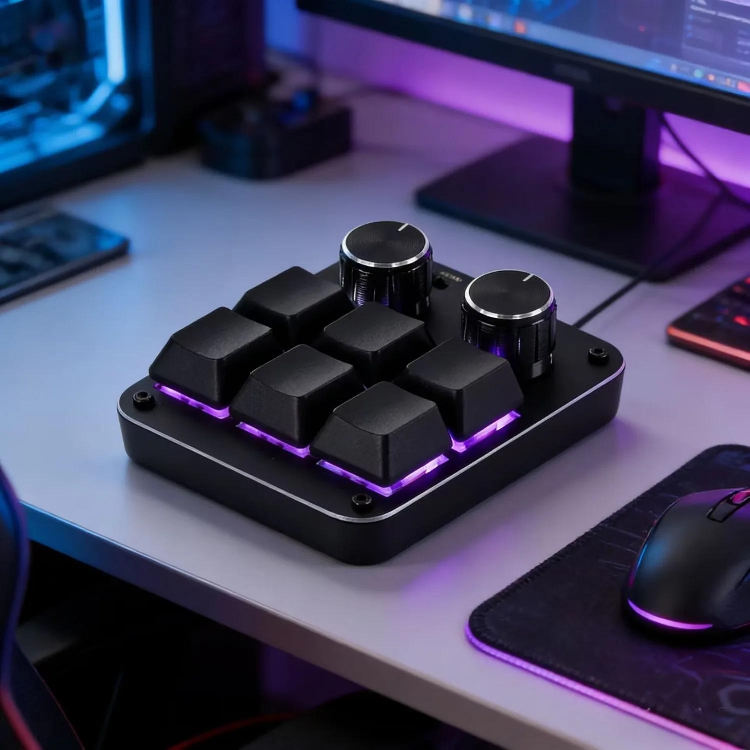 

Custom Macro Mechanical Keyboard 6Keys2Knob9KeysProgramming Keypad ForProcreate PS PR DaVinci Resolve Designer Shortcut Keyboard