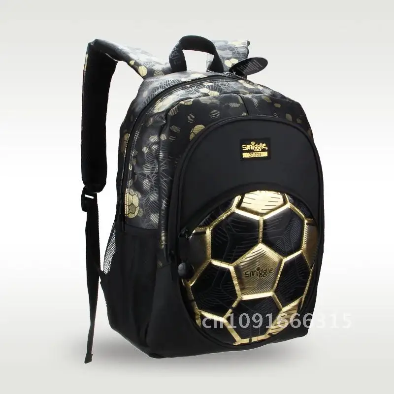 Ransel sepak bola emas asli Australia Smiggle ransel anak-anak fashion serbaguna tas anak-anak 7-16 tahun 16 inci