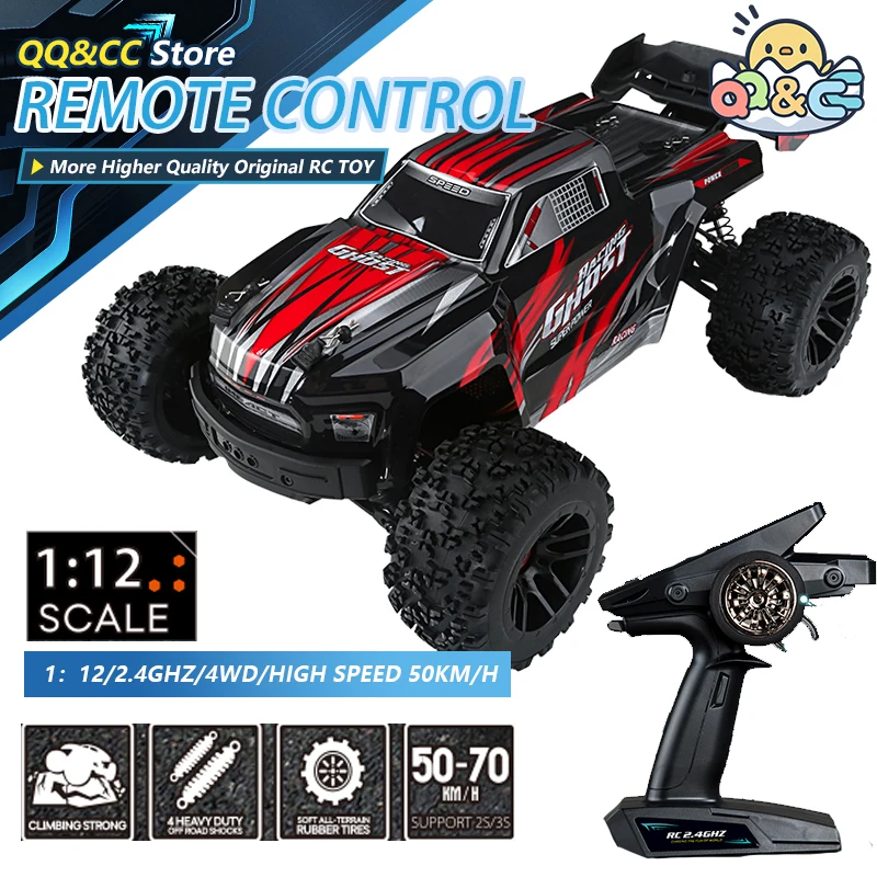 

RC Cars 1/12 2.4G Remote-controlled Car 4WD High-speed Off-Road Racing Vehicle Brushless Motor Truck Toys for Boys Kids Gifts