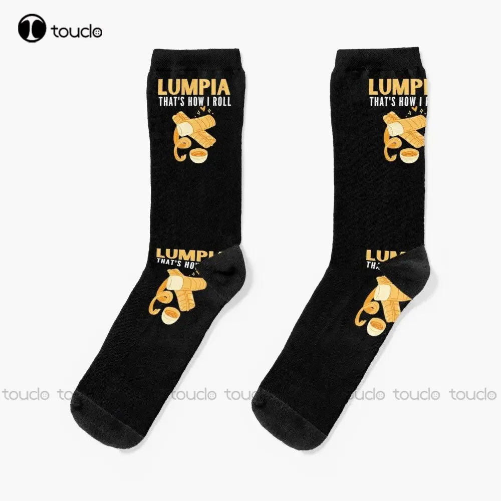 

Lumpia That'S How I Roll Socks Men'S Socks Personalized Custom Unisex Adult Teen Youth Socks 360° Digital Print Custom Gift