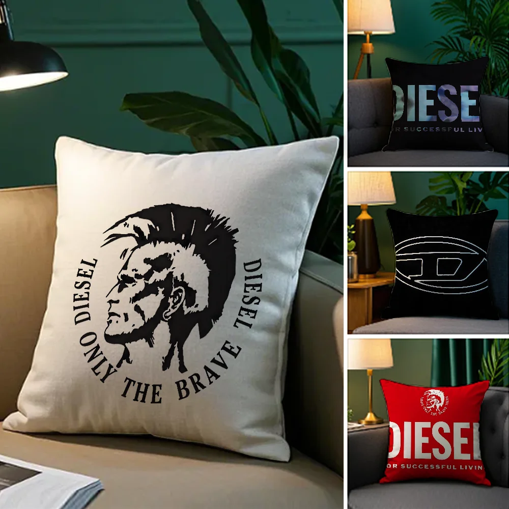 

Luxury Fashion D-diesElS Pillow Case Plush Fabric Soft Pillowcase Double Sided Print Sofa Cushion Cover Throw