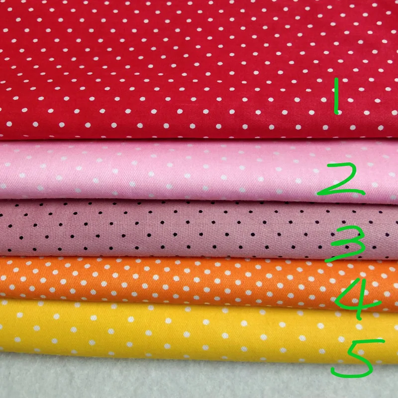 ViaPhil 100% Cotton Colorful Rainbow Polka Dot Series  Pattern Printed Cotton Fabric Patchwork Cloth Dress Home Decor