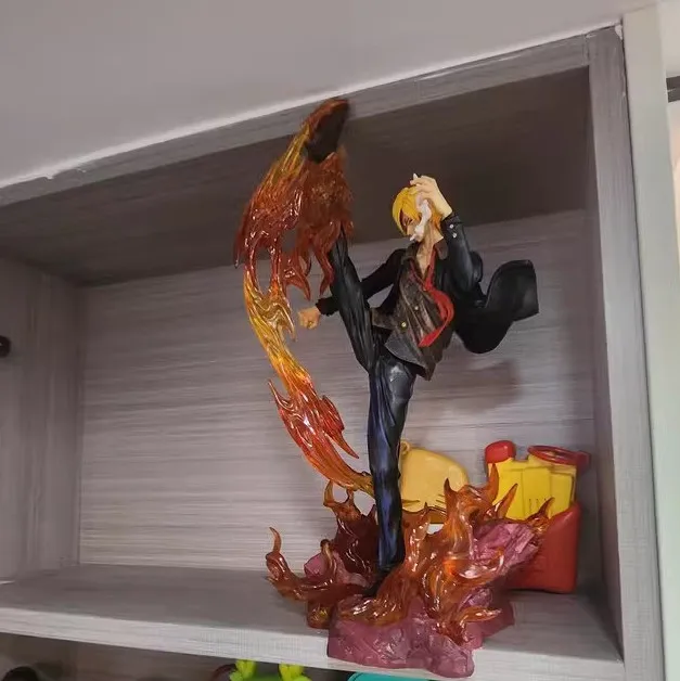 Figuras de acción de juguete, figura de Anime de una pieza de 34cm, Wifi, Sanji, sombrero de paja, grupo Gk, adornos de estatua, colección, modelo de muñeca, regalo de Pvc