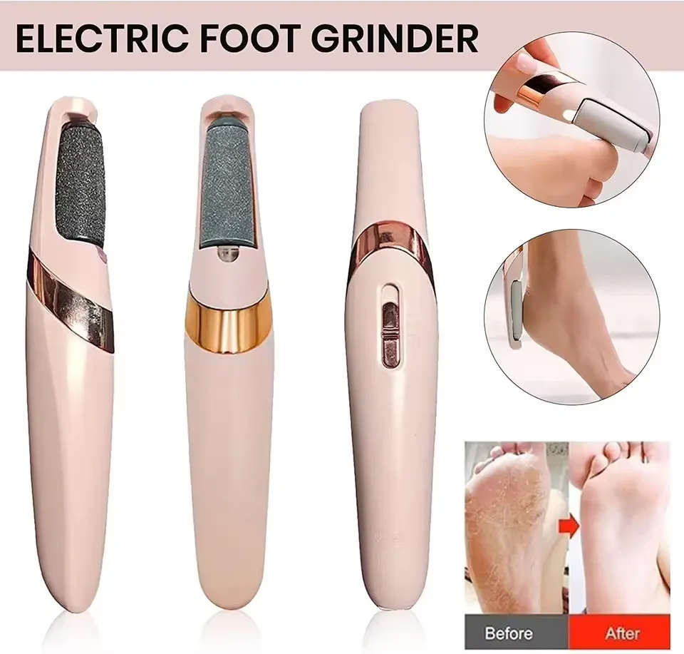 Electric Foot File for Dry Skin, Rechargeable Callus Buffer & Polisher, Portable Pedicure Tool for Home Spa Care