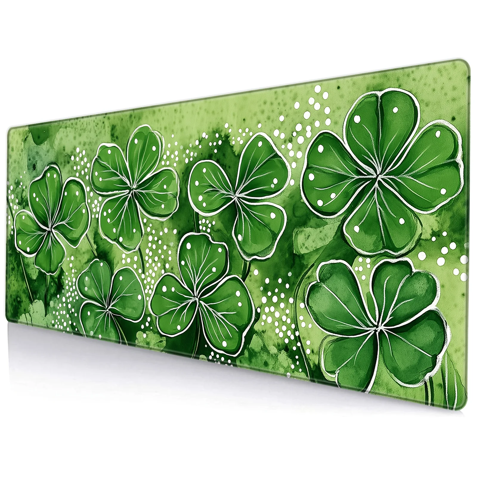 Lucky Clover large Mouse Pad Desk Mat Stitched Edge Durable Non-Slip pad for computer mouse keyboard Gaming pads tapis souris