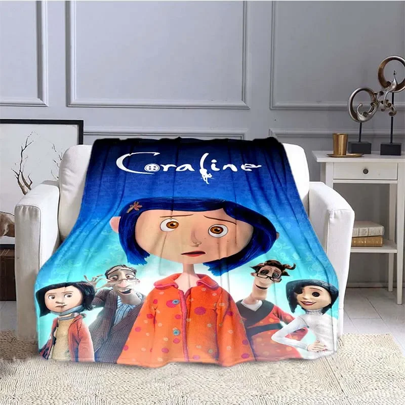 Caroline Cartoon Custom Thin Blankets Sofa Bed Cover Soft Blanket Soft Warm Flannel Birthday Gift Blanket Blankets for Beds