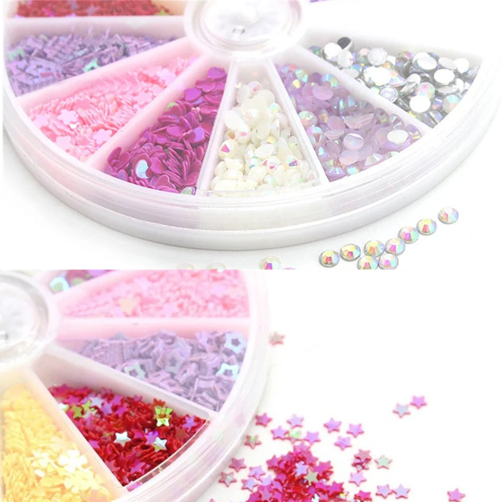 

2 Box Nail Art Material Set Sequins Decoration Nails Glitter Patch Manicure Accessories Stickers