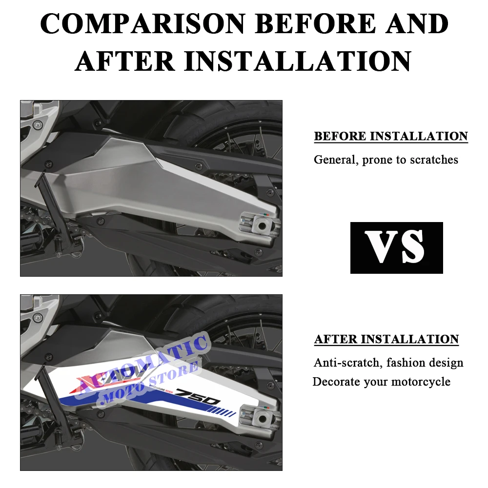 Left/Right Motorcycle Swingarm Protective Sticker Waterproof PVC Decal For Honda X-ADV XADV X ADV 750 2017 2018-2020 Accessories