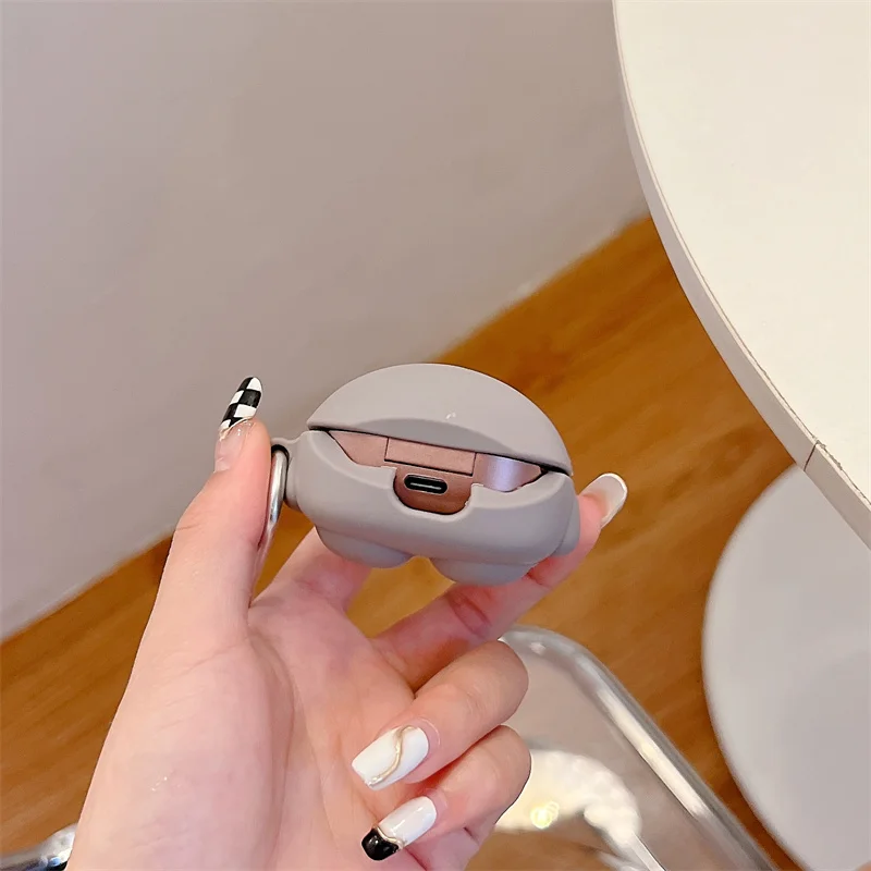 3D Leuke Cartoon Haai Oortelefoon Case Voor Samsung Galaxy Knoppen Pro 2 Opladen Doos Luxe Cover Voor Samsung Knoppen Live pro