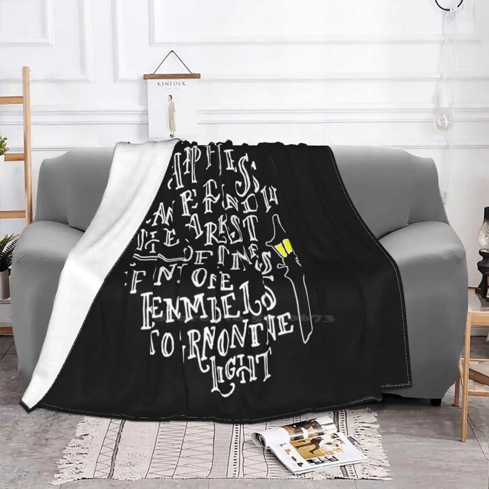 Turn On The Light Fashion Soft Warm Flannel Blanket Albus Dumbledore Fandom Jk Rowling Quotes Hand Lettering