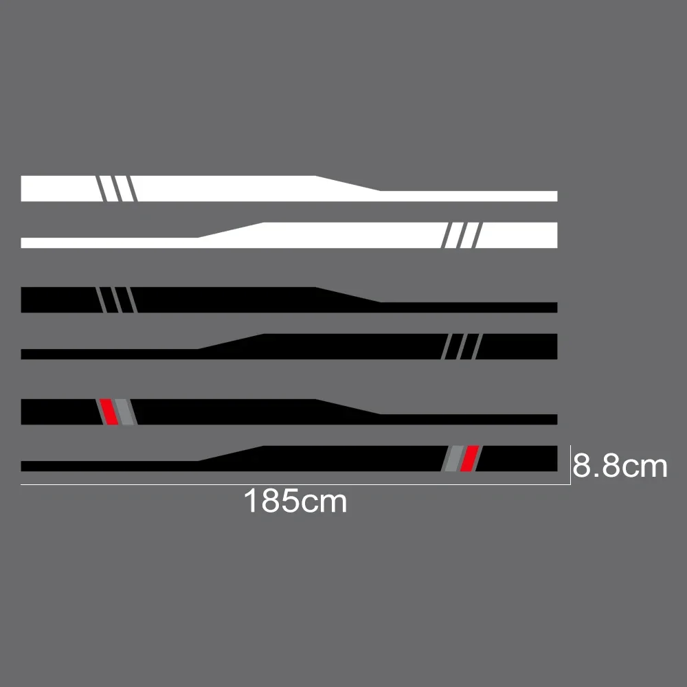 

For Audi A1 8X GB 8XF 8XA GBA Ego Plus E-Tron Urban 2PCS Car Vinyl Door Racing Stripes Sticker Film Graphics Trims Accessories