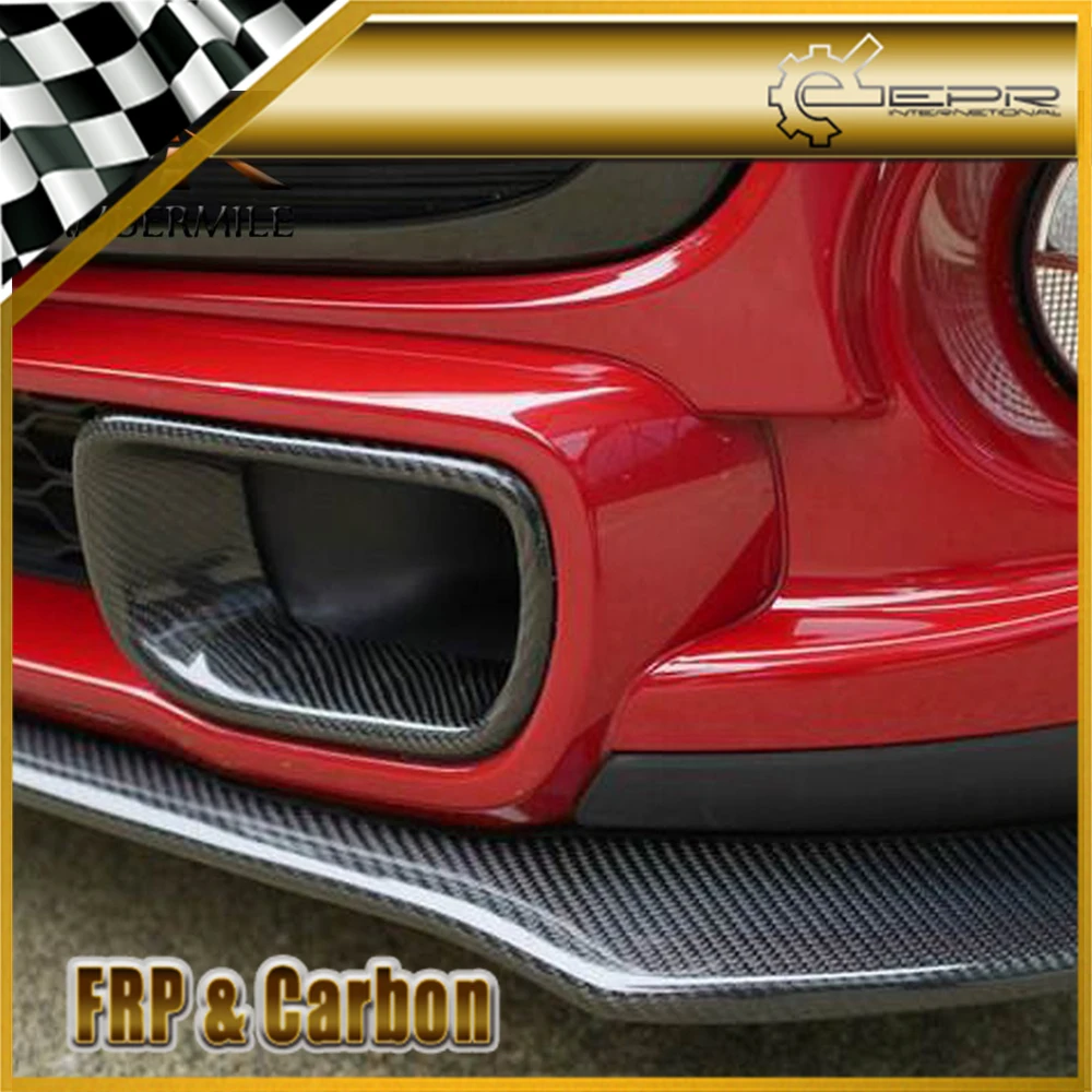 Carbon Front Vent Trim For Mini F55 F56 Mini Cooper S 2013+ Carbon Fiber Front Bumper Duct Air Intake Body Kit Tuning F55 F56