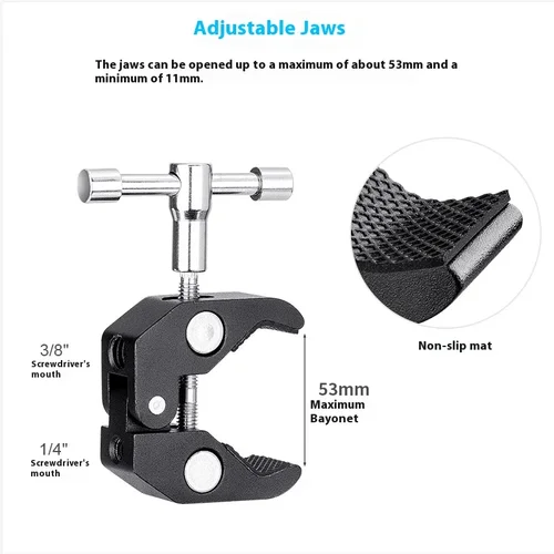 Imagen 2 del producto Super abrazadera de 11 pulgadas, brazo articulado mágico ajustable para montaje de Monitor, luz LED, cámara de vídeo LCD, cámara Flash DSLR