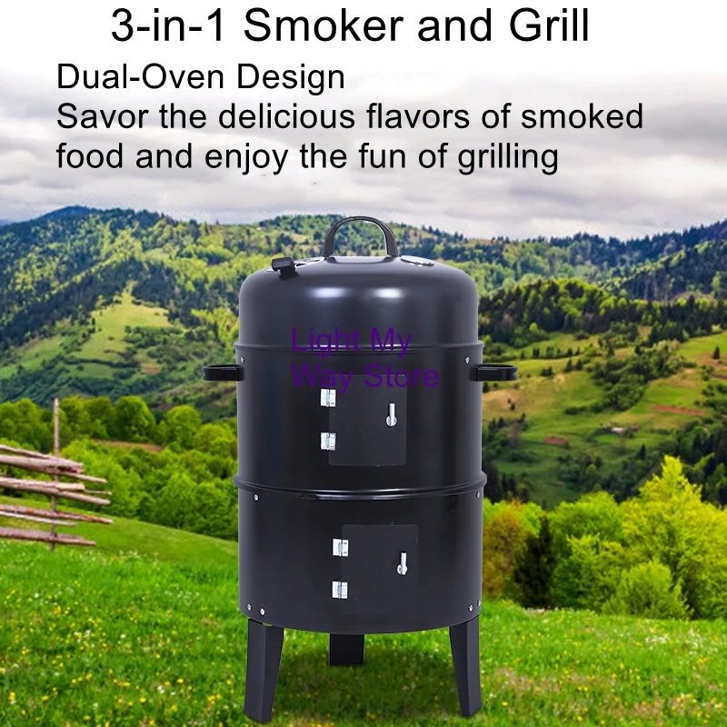 

Multifunctional Outdoor Grill, BBQ Rack, BBQ Smoker, BBQ Oven, Meat Smoker, Smoker