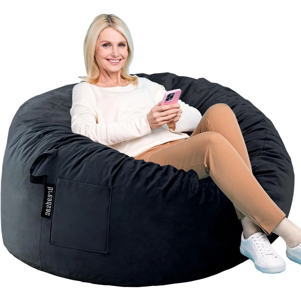 

Bean Bag Chairs, Memory Foam Bean Bag Chair for Adults/Teens/Kids, Velvet Lazy Sofa Furniture