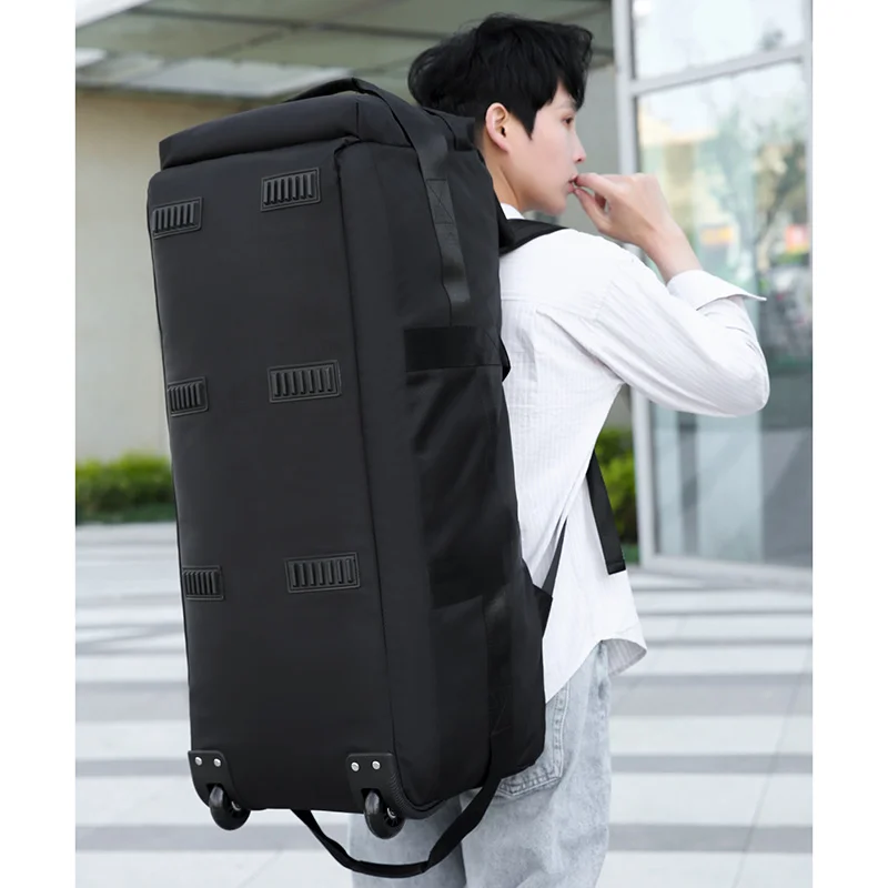 Multifunction With Wheel Travel Large Capacity Duffle Durable Simple Handbag Luggage Suitcase Wheeled Backpack Rolling Suitcase