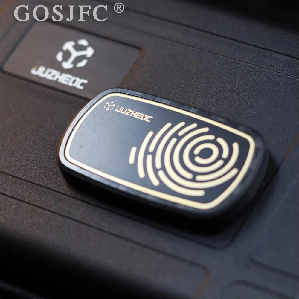 JUZHEDC Impressão digital Fibra de carbono Posições ilimitadas Push Slider Metal Fidget Slider