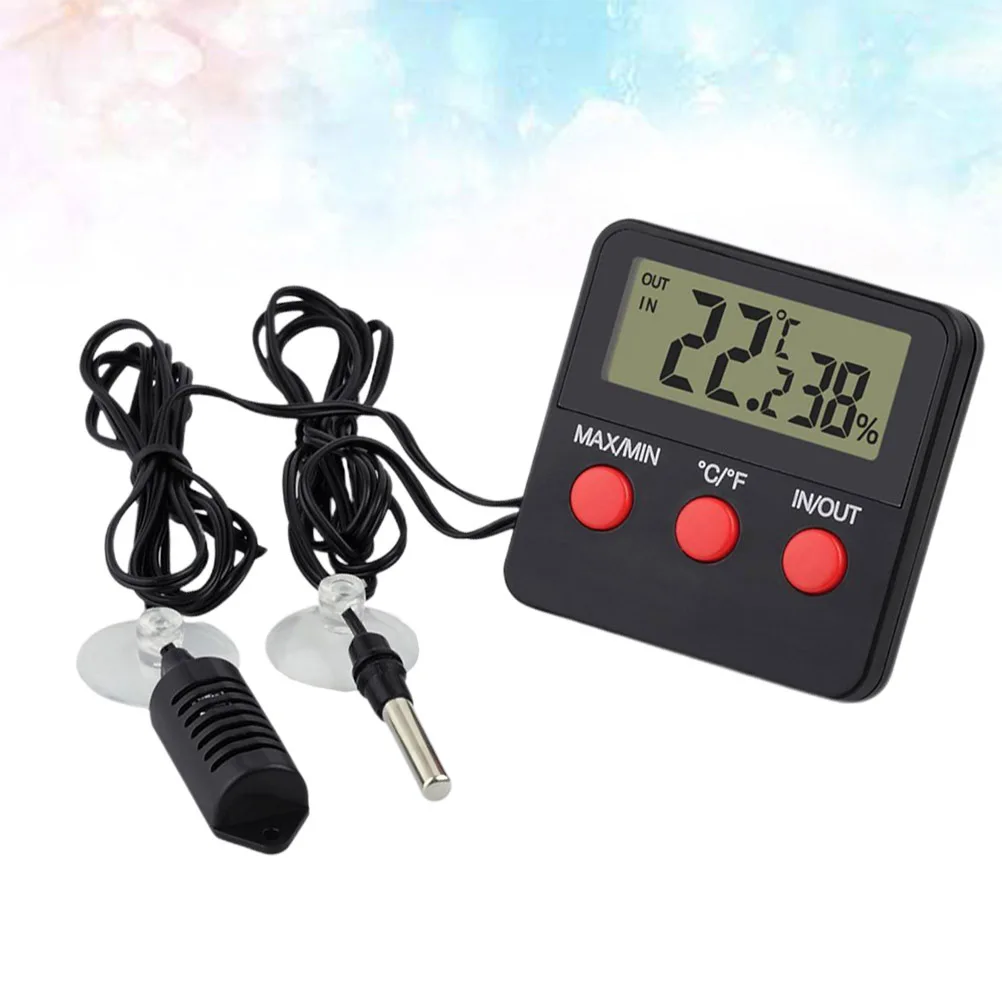 

1Set Pet Thermometer Hygrometer Reptile Temperature Humidity Monitor Large LCD Display Simple Use Affordable Indoor Outdoor Easy