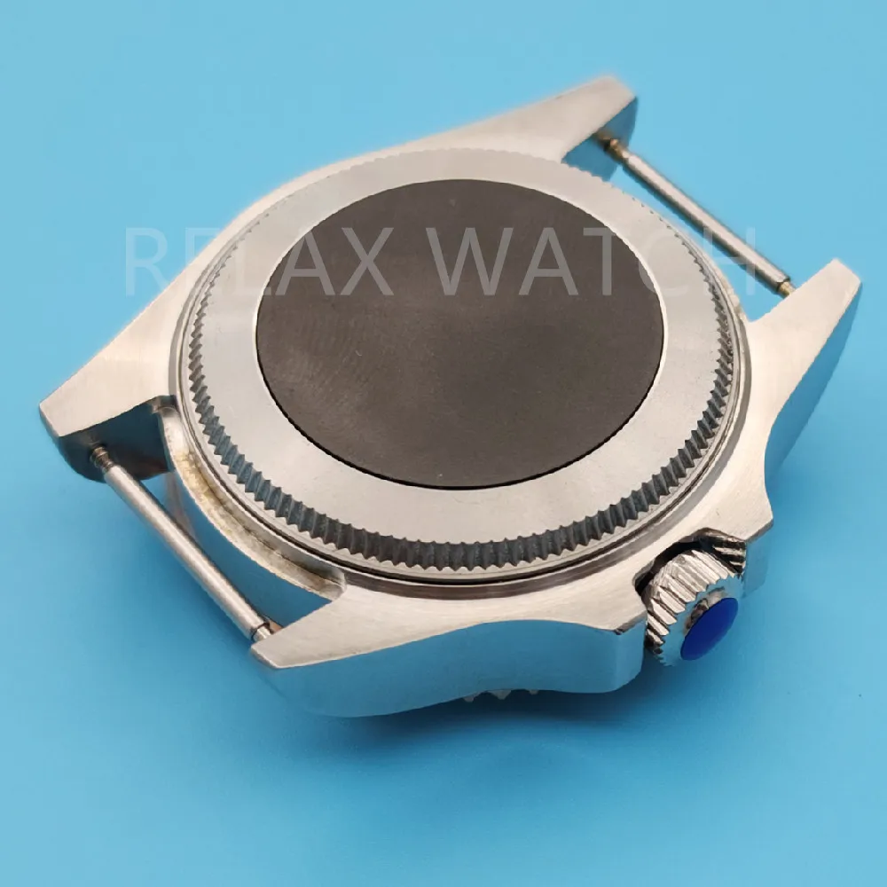 เคสสแตนเลสสตีลกระจกโค้ง43มม. สีเงินกุหลาบทะเลเหมาะสำหรับ Nh35 Nh36 Eta2824เคลื่อนไหวอัตโนมัติ Miyota8215
