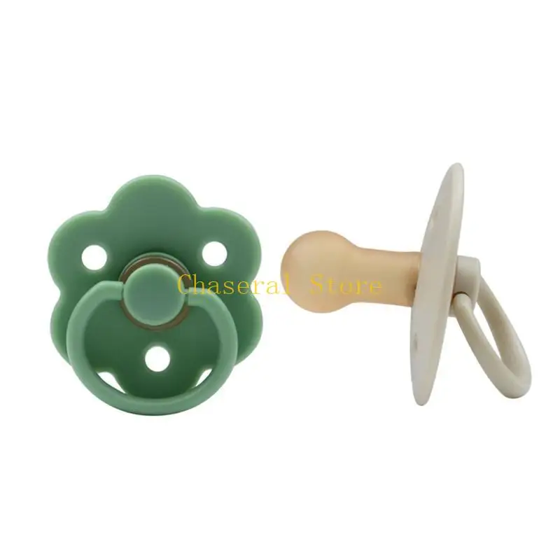 E7ce Baby Silicone Pacifier Flower Dummy Pacifiers Bibs