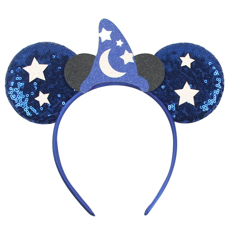 New Hot Sales Cosplay Mouse Ears Headband 5 Inches Sequins Big Bow Hair Band Kids Party DIY Headwear Hair Accessories Girls Gift