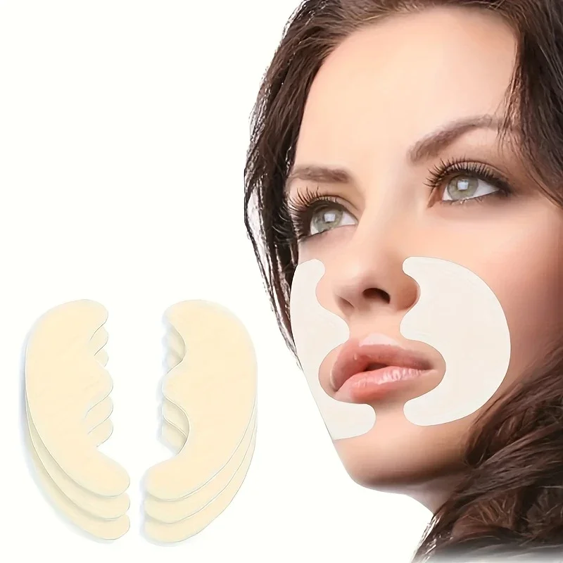 6 pçs remendos de linha de sorriso remendos faciais testa rosto linhas de sorriso remendos suaves testa & remendos faciais