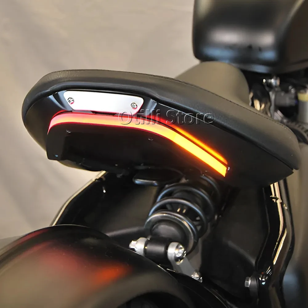 Motorcycle Tail Light Brake Turn Signal LED Rear Lamp Stop Light For Bonneville Bobber (2017-) Bobber Black (2018 2019 2020)