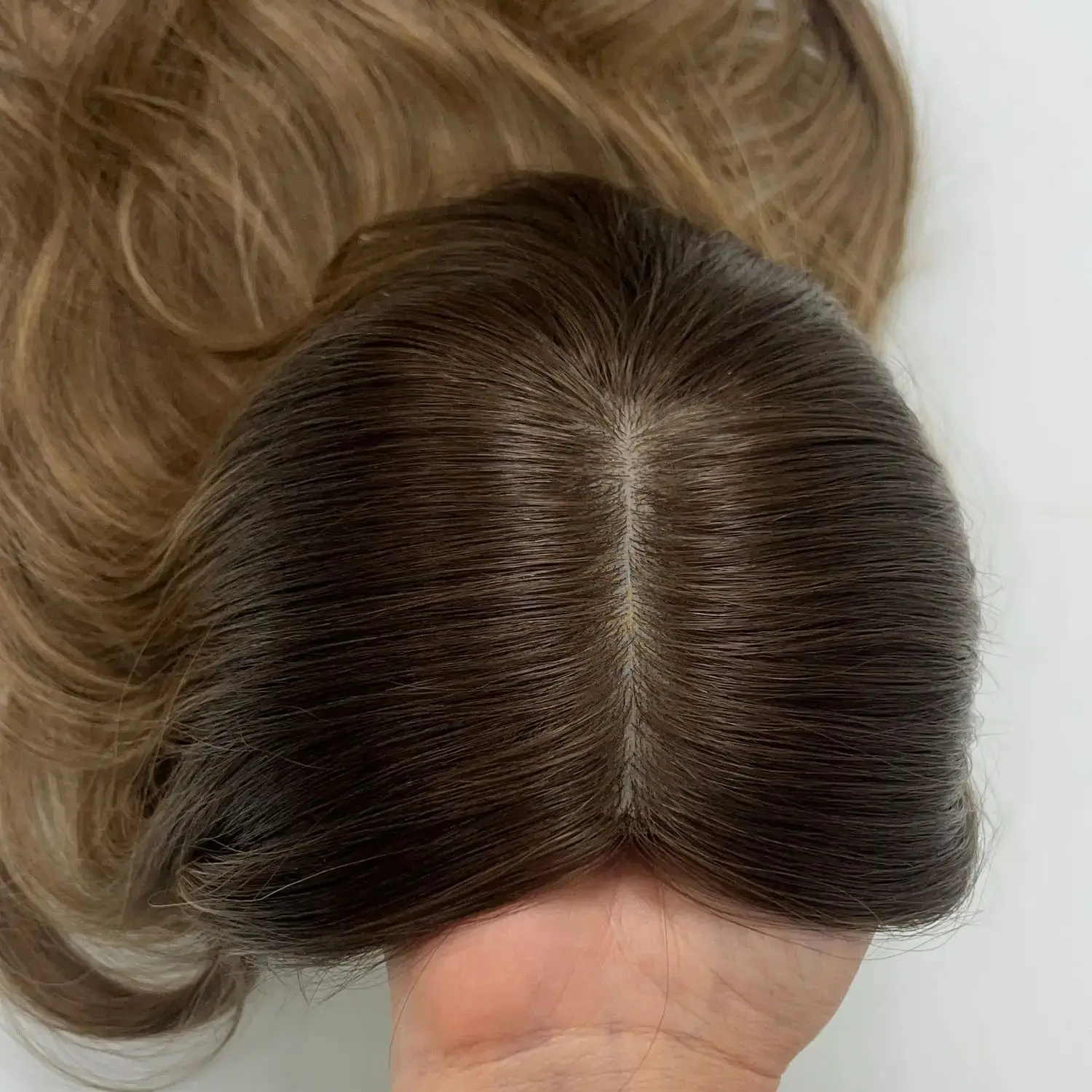 

24 Inches Ombre Warm Brown Synthetic Lace Frontal Wigs Loose Deep Wave 13*4 High Definition Wig Realistic Look Natural Hairline