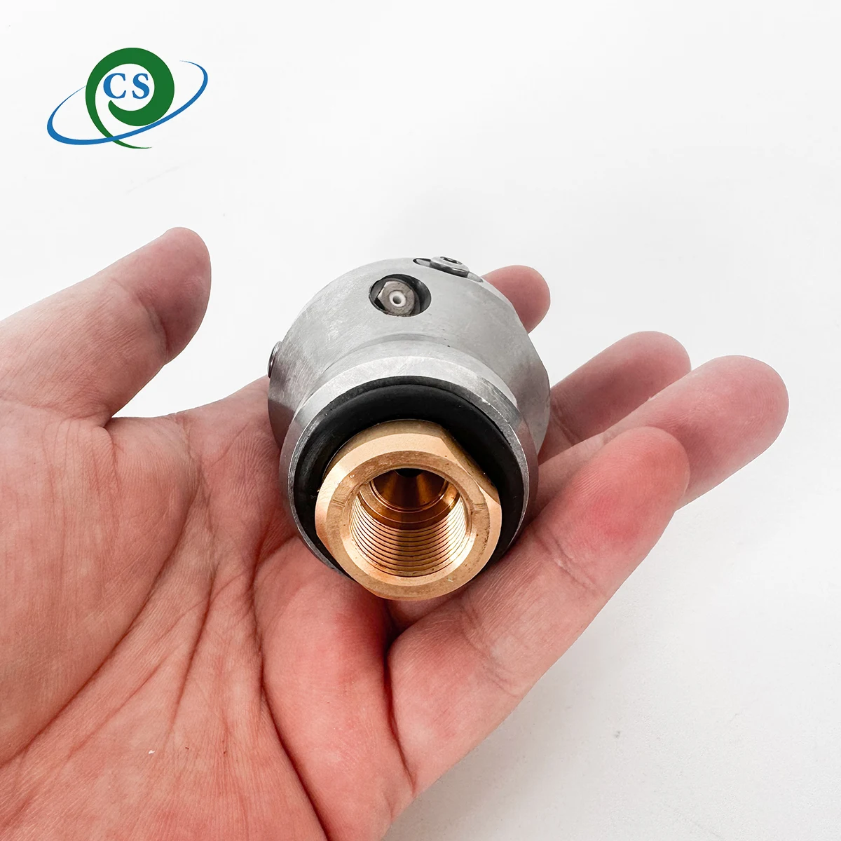 G3/8 Pressure sewer dredging washer nozzle sewage Rotating cleaner Ball jetter Warthog nozzle with Front 1 rear 3 Ceramic put-in