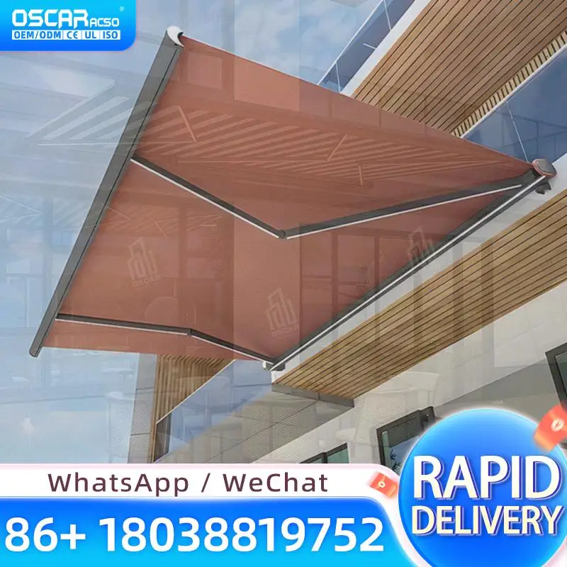 Motorized Electric Full Cassette Aluminum s for Outdoor Patio Balcony in European Regions Weather Shield Sunshade Retractable Aw