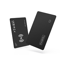 1 Pack Wallet Tracker Card, Rechargeable Thin Wallet Finder, Works with Apple Find My (iOS Only), Item Finder for Luggage Tags