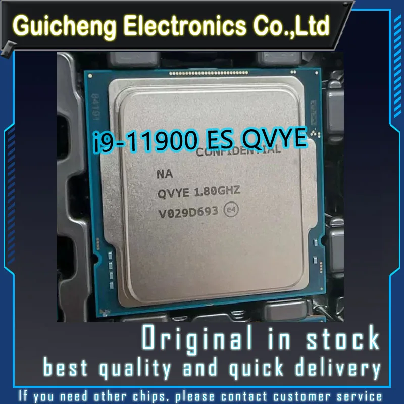 i9-11900 ES QVYE CPU 8 Cores 16 Threads 1.8GHz 16MB 65W New 11thGeneration Processor Socket LGA1200 for Z590 Motherboard