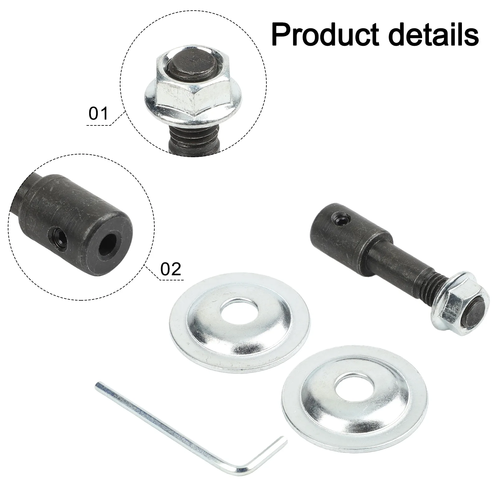 Grinder Spindle Adapter 5/6/8/10/12/14/16mm Grinding Polishing Motor Shaft Adapter Connecting Rod Sleeve Coupler Drill Accessory