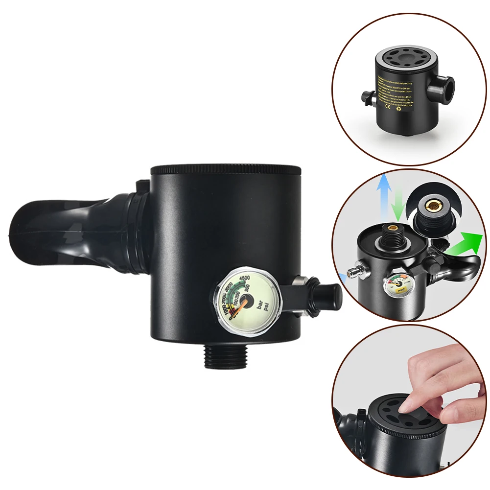 

Pressure Release Valve Head With Dust Cap Waterproof Gauge For Scuba Tanks Underwater Breathing Apparatus Diving Equipment