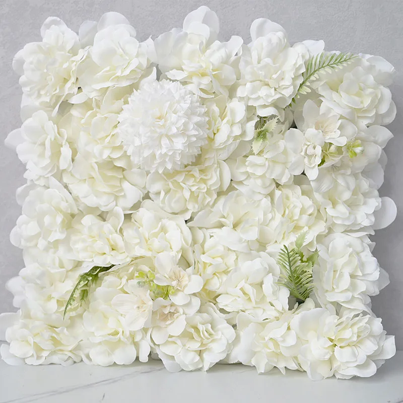 

9Pcs White Silk Rose Flower Wall Artificial Flower For Wedding Decoration Flower Wall Baby Show Wedding Christmas Home Backdrops