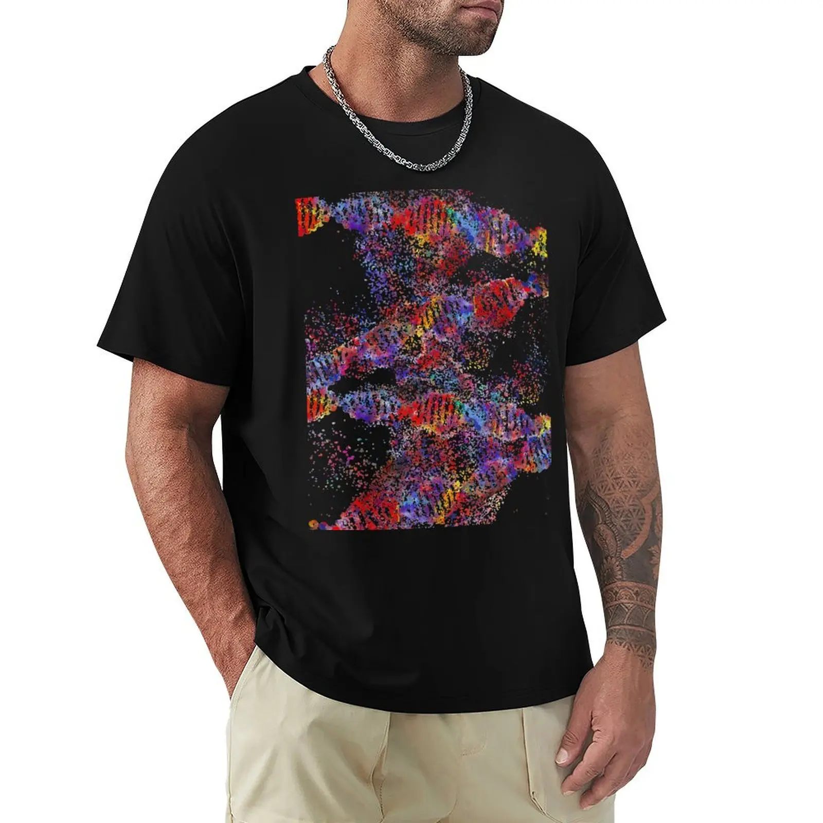 

DNA molecule, DNA T-Shirt graphics plus sizes hippie clothes mens workout shirts