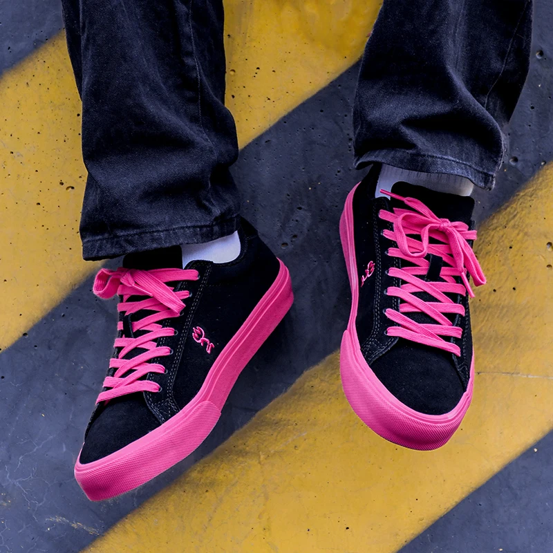 Joiints Vulcanized Male Sneakers Stylish Women Tennis Designer Running Shoes Low-top Black Pink Casual Shoe Genuine Leather