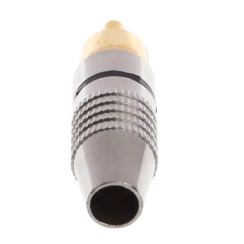 10 stücke Stecker Audio Video Kabel Lautsprecher Stecker abschließbar einstellbar Gold platte Audio Stecker Stecker 45mm