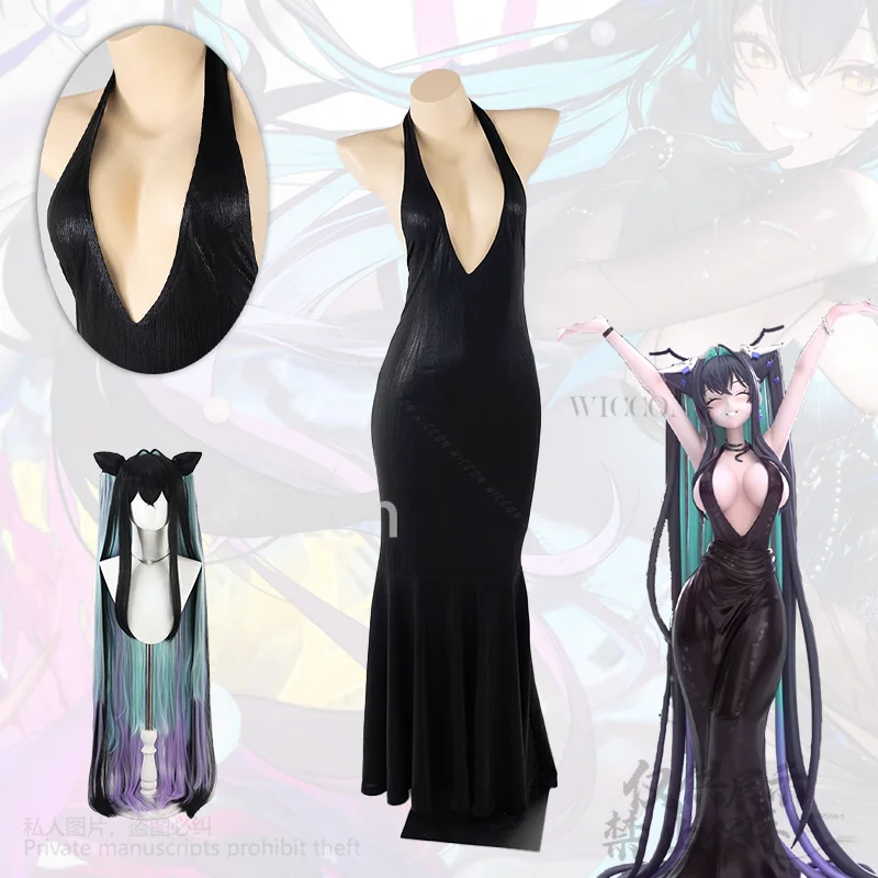 

Game Nikke 2.5th Anniversary Cosplay Little Mermaiddd Anime Costume Deep V Halter Backless Sexy Dress Elegant Evening Party Cos