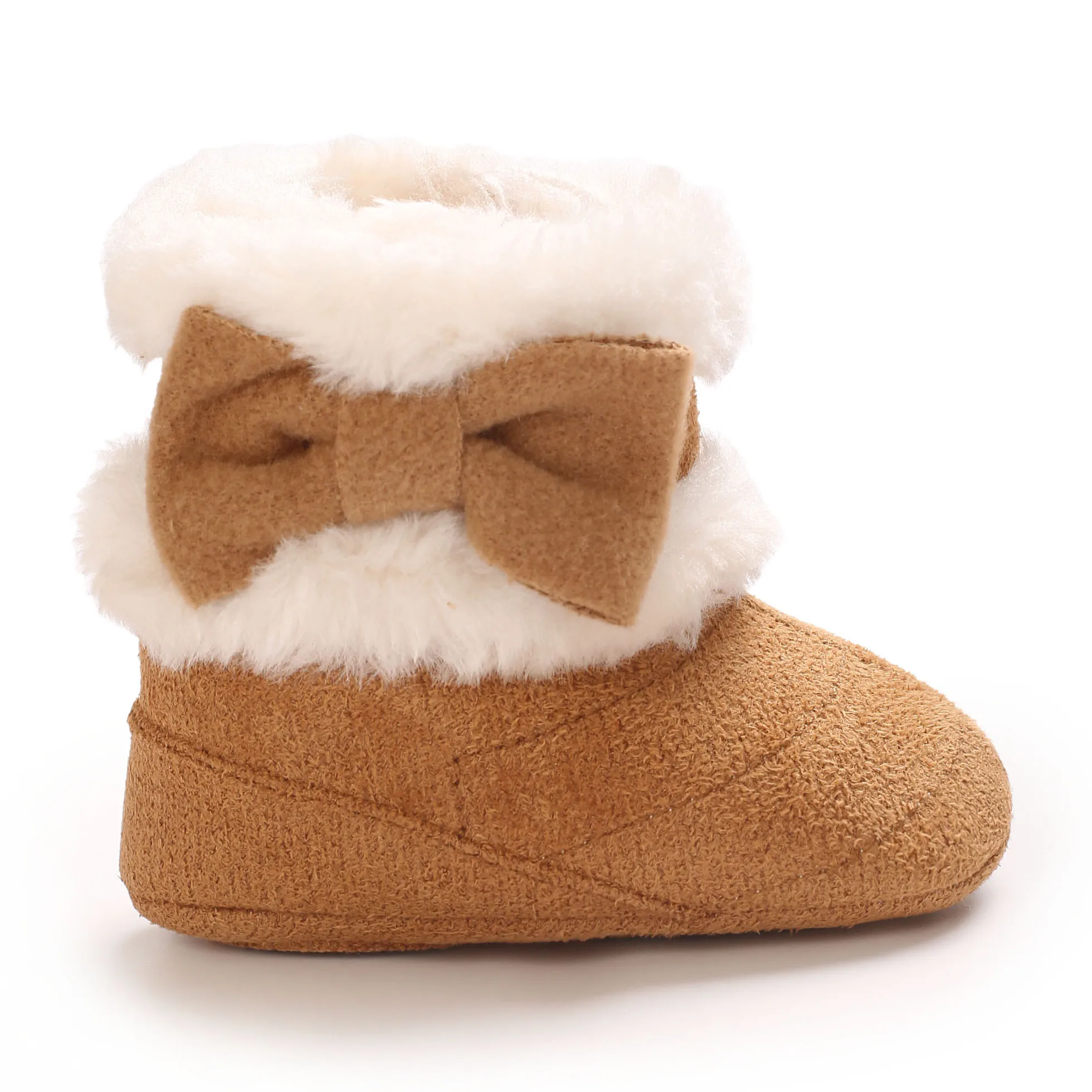 الشتاء الطفل أحذية الثلوج أحذية أطفال مع سميكة وقطيفة العزل المضادة للانزلاق لينة وحيد أحذية التعلم الأحذية القطنية