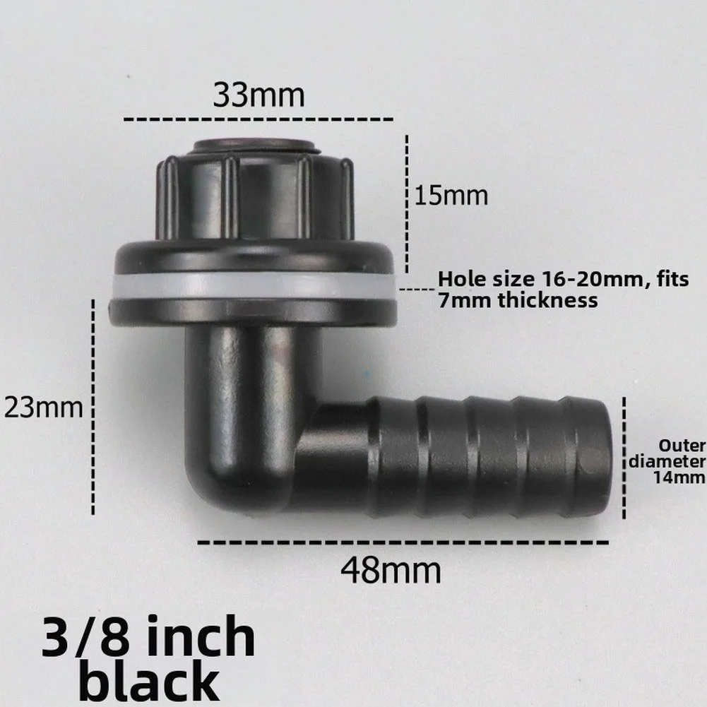 3 8 To 14mm Joint Elbow Connector For Tank Drainage Gray Secure Fit Aquarium Accessory Robust Plastic Material