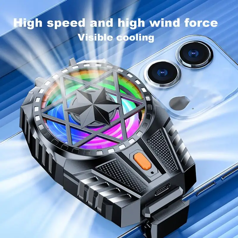 Phone Cooling Fan Rechargeable Mobile Phone Radiator Phone Cooler Fan Low Noise Mobile Game Cooler Cell Phone Fan For Playing